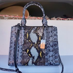 Coach snakeskin tote
